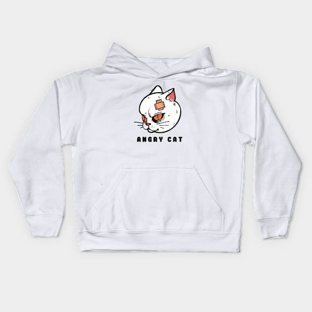 Bully cat Kids Hoodie by LinkasArt